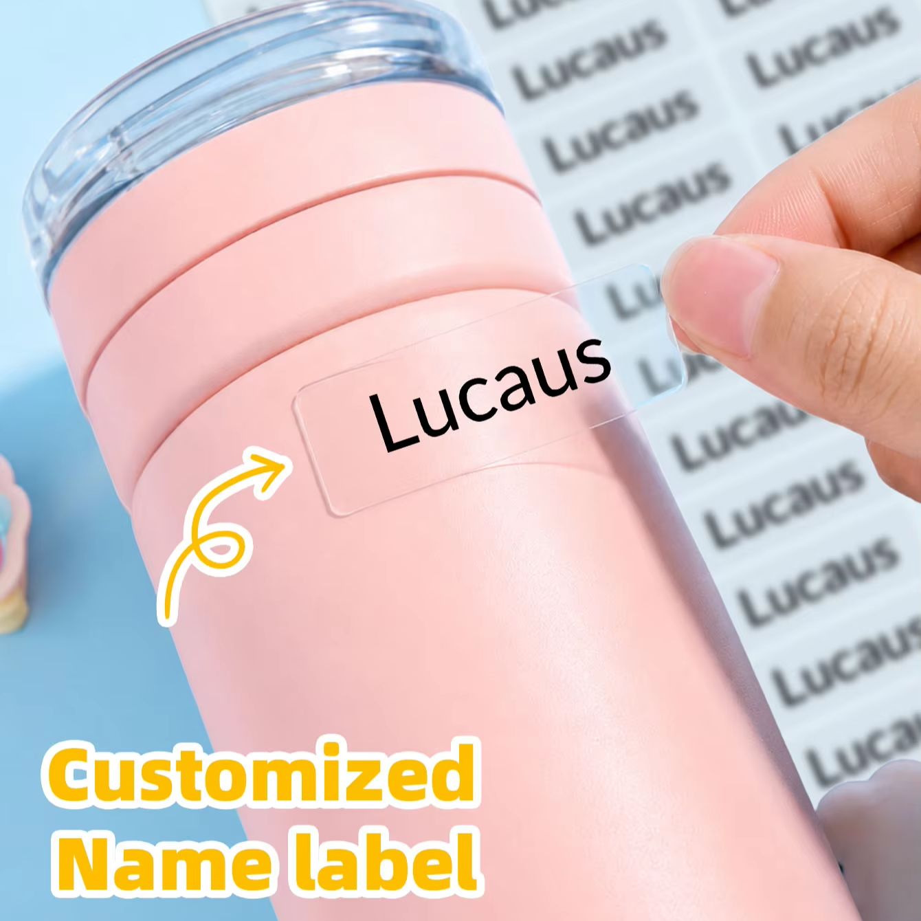 Personalized Name Box - 1-300PCS Stiker Nama Kustom yang Dipersonalisasi,