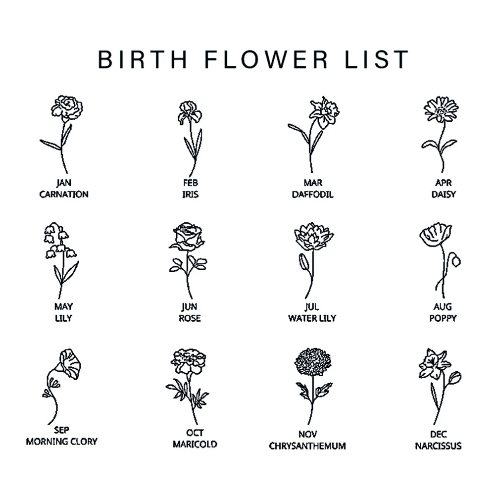 Kalung Bunga Bulan Lahir Kusto - Birth Flower Necklace ulasan dan harga