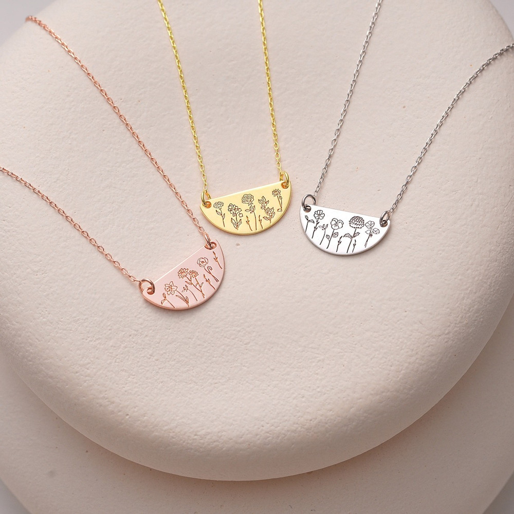 Kalung Bunga Bulan Lahir Kusto - Birth Flower Necklace ulasan dan harga