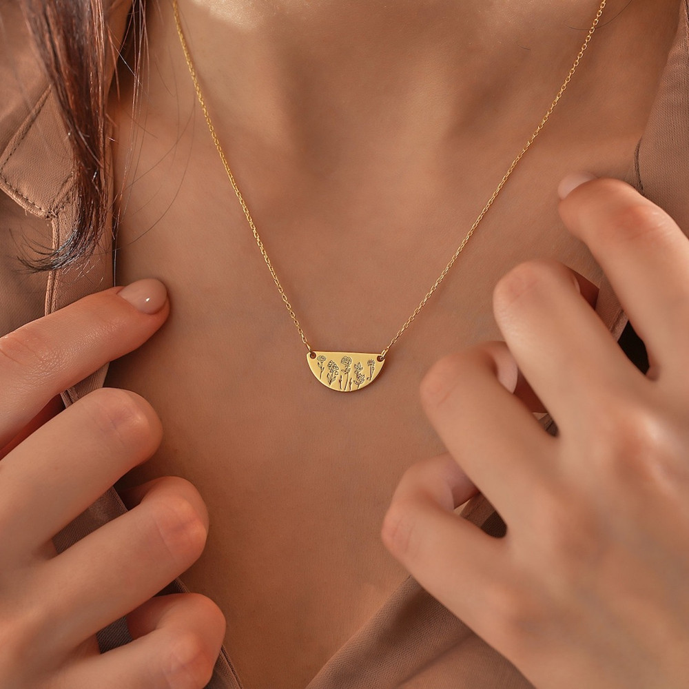 Kalung Bunga Bulan Lahir Kusto - Birth Flower Necklace ulasan dan harga