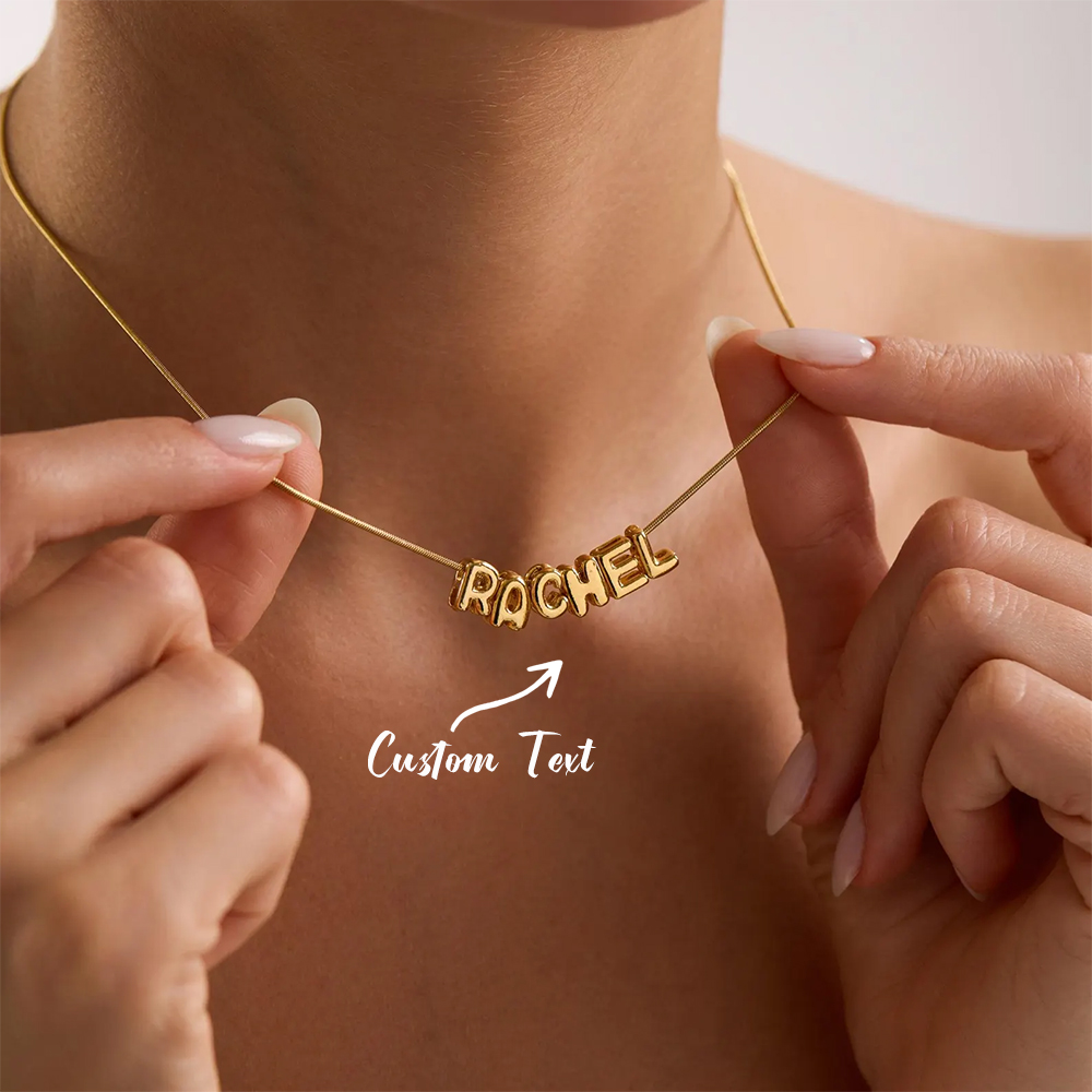 Kalung Nama Awal Berbentuk Bal - Name Necklace Custom ulasan dan harga