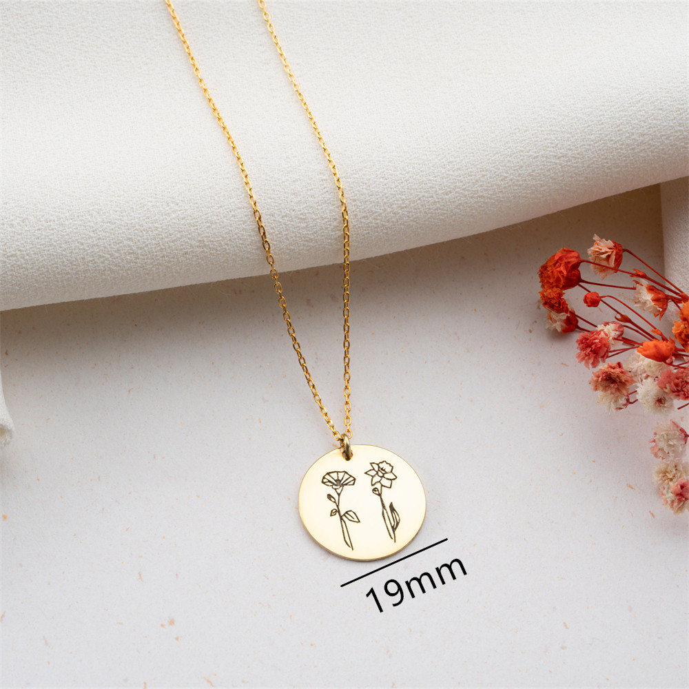 Kalung Bunga Kelahiran Keluarg - Birth Flower Necklace ulasan dan harga